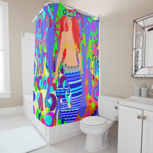 niedliche Meerjungfrau Duschvorhang (Beispiel)