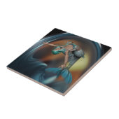 Niedliche Meerjungfrau fröhlich schwimmen Fliese (Seite)