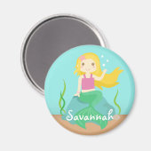 Niedliche Meerjungfrau, für Mädchen Magnet (Vorderseite/Rückseite)