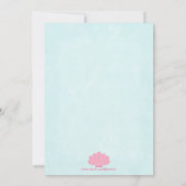 Niedliche Meerjungfrau-Geburtstags-Party Einladung (Rückseite)