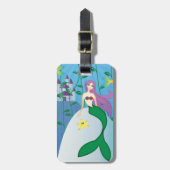 Niedliche Meerjungfrau Gepäckanhänger (Vorderseite vertikal)