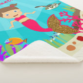 Niedliche Meerjungfrau im farbenfrohen Ozean Sherpadecke (3/4)