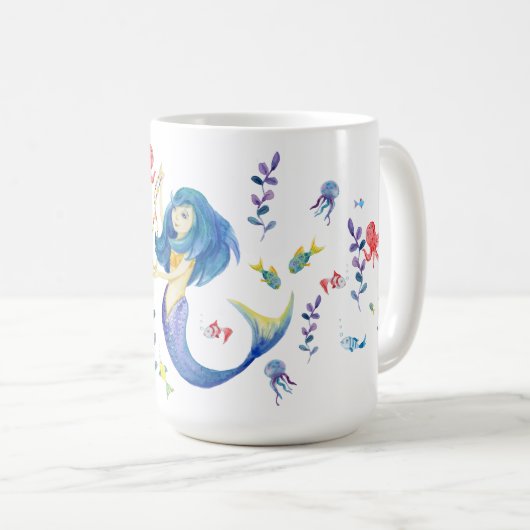 Niedliche Meerjungfrau Kaffeetasse (VorderseiteRechts)
