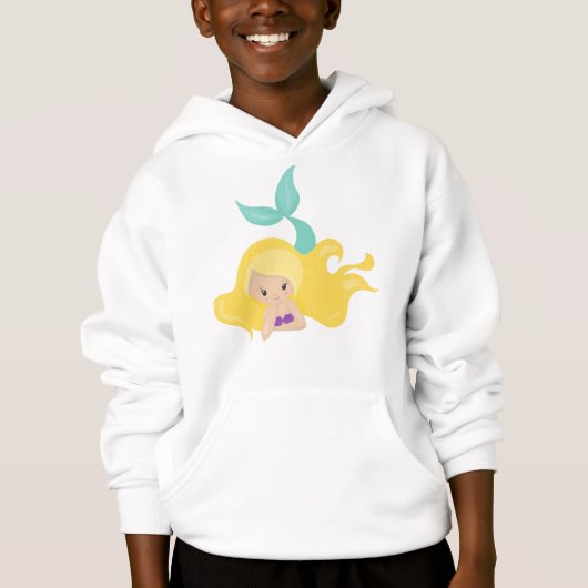 Niedliche Meerjungfrau, kleine Meerjungfrau, Blond Hoodie (Vorderseite)