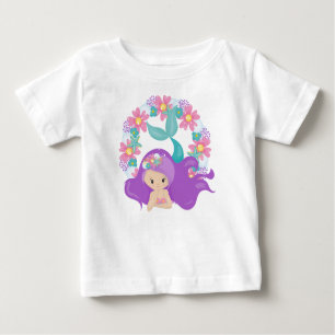 Niedliche Meerjungfrau, kleine Meerjungfrau, Lila Baby T-shirt