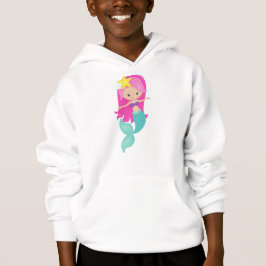 Niedliche Meerjungfrau, kleine Meerjungfrau, rosa  Hoodie