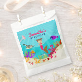 Niedliche Meerjungfrau Mädchen im farbenfrohen Oze Geschenktütchen (Ausgeschnitten)