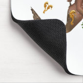 Niedliche Meerjungfrau mit Seepferden Mousepad (Ecke)