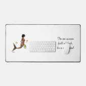 Niedliche Meerjungfrau mit Seepferden Schreibtisch Schreibtischunterlage (Tastatur & Maus)