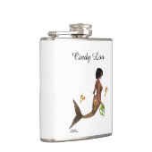 Niedliche Meerjungfrau mit Seepferden Trinkflasche Flachmann (Rechts)