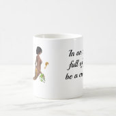 Niedliche Meerjungfrau mit Seepferden Zitat Kaffee Kaffeetasse (Mittel)