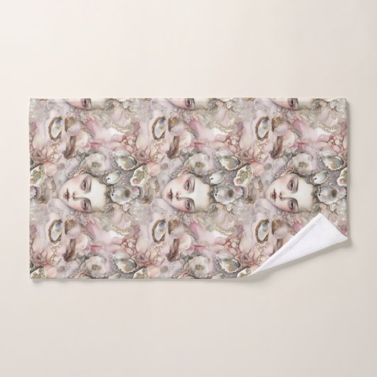 niedliche Meerjungfrau Muscheln Perlen Badhandtuch Set (Handtuch)
