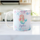 Niedliche Meerjungfrau - personalisierte Umarmung Kaffeetasse