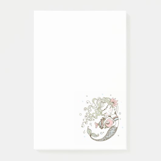 Niedliche Meerjungfrau Post-it Klebezettel (Vorderseite)