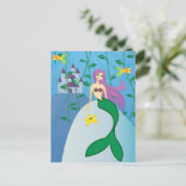 Niedliche Meerjungfrau Postkarte (Stehend Vorderseite)