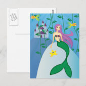 Niedliche Meerjungfrau Postkarte (Vorne/Hinten)