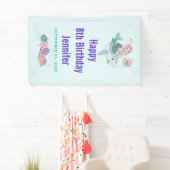 Niedliche Meerjungfrau Reiten auf einem Dolphin Banner (Insitu)