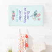 Niedliche Meerjungfrau Reiten auf einem Dolphin Banner (Insitu)