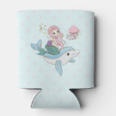 Niedliche Meerjungfrau Reiten auf einem Dolphin Dosenkühler (Rückseite)