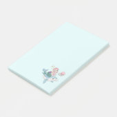 Niedliche Meerjungfrau Reiten auf einem Dolphin Post-it Klebezettel (angewinkelt)