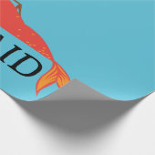 Niedliche Meerjungfrau (schönes Schwarzes Mädchen) Geschenkpapier (Ecke)