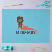 Niedliche Meerjungfrau (schönes Schwarzes Mädchen) Seidenpapier (Basteln)