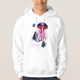 Niedliche Meerjungfrau sieht sich die schöne Quall Hoodie