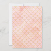 Niedliche Meerjungfrau unter dem Sea Pool Party Ge Einladung (Rückseite)