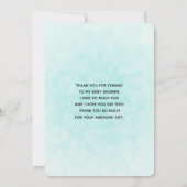 Niedliche Meerjungfrau unter Wasser Dankeskarte (Rückseite)