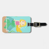 Niedliche Meerjungfrau vom Ozean, für Mädchen Gepäckanhänger (Vorderseite horizontal)