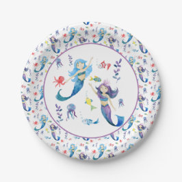 Niedliche Meerjungfrauen Pappteller