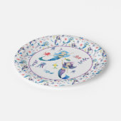 Niedliche Meerjungfrauen Pappteller (Schrägansicht)