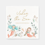 Niedliche Meerjungfrauen Serviette (Vorderseite)