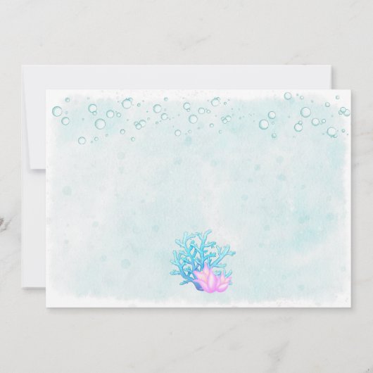 Niedliche Meerjungfrauen unter der Vogelpartei Einladung (Rückseite)