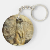 Niedliche meerkat Fotografie Schlüsselanhänger (Rückseite)