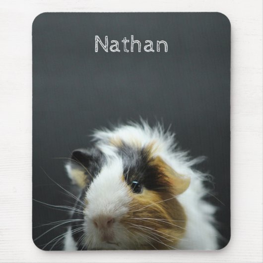 Niedliche Meerschweinchen-Tafel personalisiert Mousepad (Vorne)