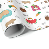 Niedliche Meerschweinchencavy-Haustiere Geschenkpapier (Rolleneckpunkt)