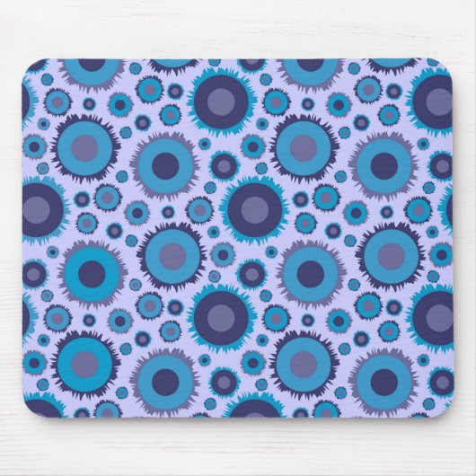 Niedliche, mehrblaufarbige Suns-Muster Mousepad (Vorne)