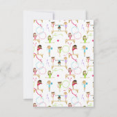 Niedliche mehrfarbige Gymnastik Kinder Dankeskarte (Rückseite)