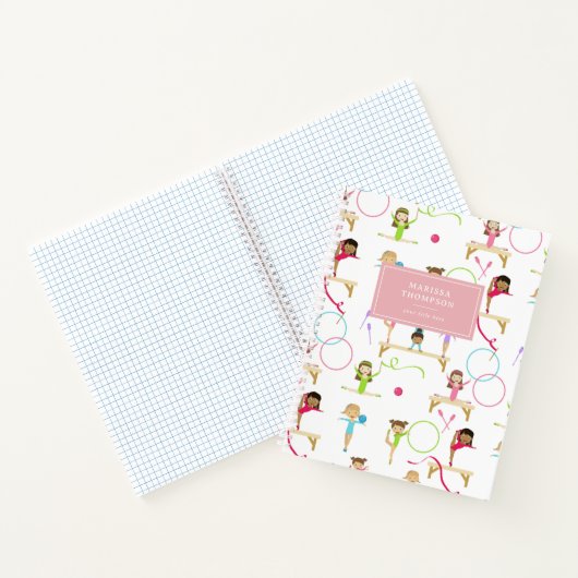 Niedliche mehrfarbige Gymnastik Kinder Girl Indivi Notizblock (Innenseite)