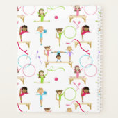 Niedliche mehrfarbige Gymnastik Kinder Jährlich Planer (Rückseite)