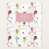 Niedliche mehrfarbige Gymnastik Kinder Jährlich Planer (Vorderseite)