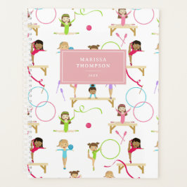 Niedliche mehrfarbige Gymnastik Kinder Jährlich Planer