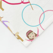 Niedliche mehrfarbige Gymnastik Kindermuster Fleecedecke (Ecke)