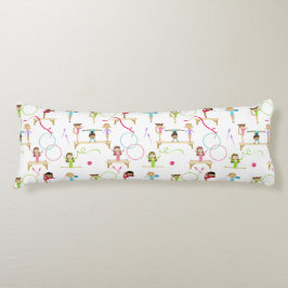 Niedliche mehrfarbige Gymnastik Kindermuster Seitenschläferkissen