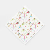 Niedliche mehrfarbige Gymnastik Kindermuster Serviette (Ecke)