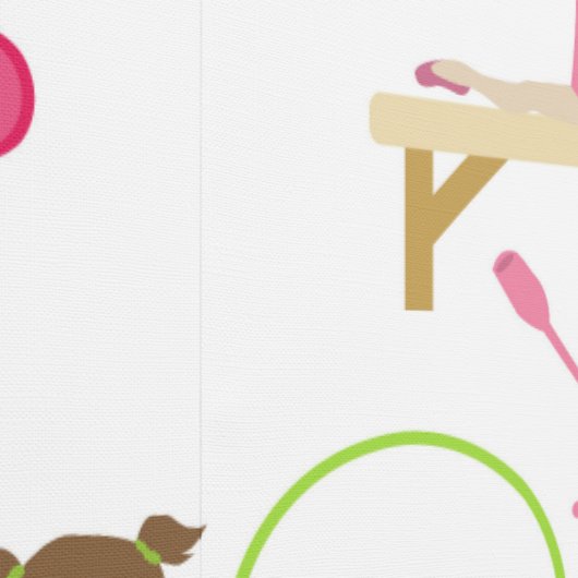 Niedliche mehrfarbige Gymnastik Kindermuster Tapete (Naht)