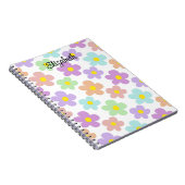 Niedliche mehrfarbige Retrodisten mädchenhaft jour Notizblock (Rechte Seite)