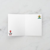 Niedliche mehrfarbige Roboter Kids Roboter Muster Karte (Innenseite)