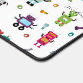 Niedliche mehrfarbige Roboter Kids Roboter Muster Schreibtischunterlage (Ecke)